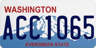 WA license plate ACC1065