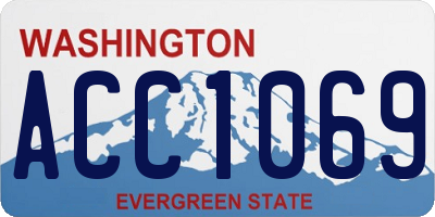WA license plate ACC1069