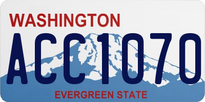 WA license plate ACC1070