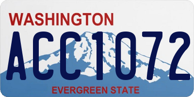 WA license plate ACC1072