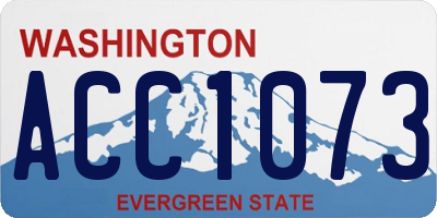 WA license plate ACC1073