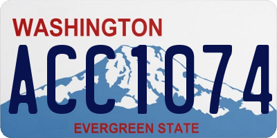 WA license plate ACC1074