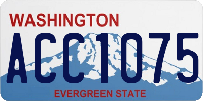 WA license plate ACC1075