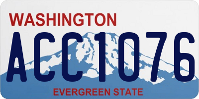 WA license plate ACC1076