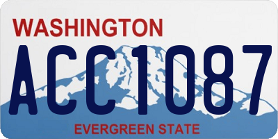 WA license plate ACC1087