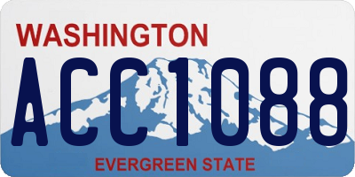 WA license plate ACC1088