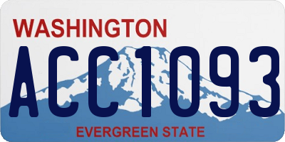 WA license plate ACC1093