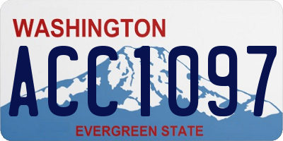 WA license plate ACC1097