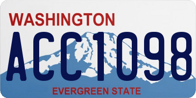 WA license plate ACC1098