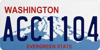 WA license plate ACC1104