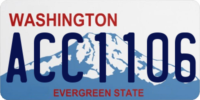 WA license plate ACC1106