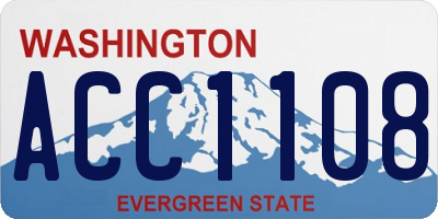 WA license plate ACC1108