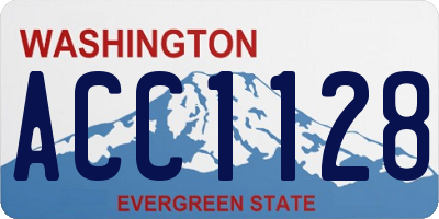 WA license plate ACC1128