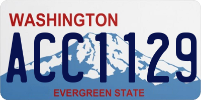 WA license plate ACC1129