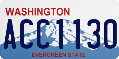 WA license plate ACC1130