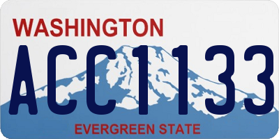 WA license plate ACC1133