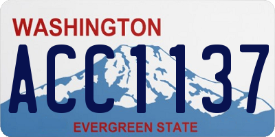 WA license plate ACC1137