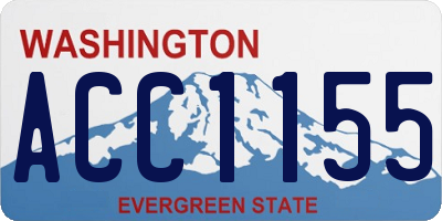 WA license plate ACC1155