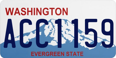 WA license plate ACC1159