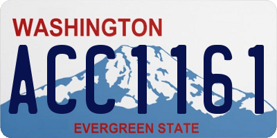 WA license plate ACC1161