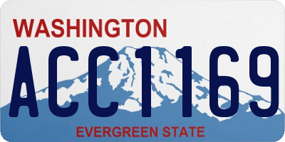 WA license plate ACC1169