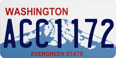 WA license plate ACC1172