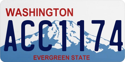 WA license plate ACC1174