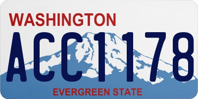 WA license plate ACC1178