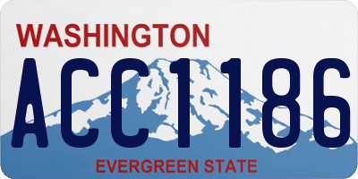 WA license plate ACC1186