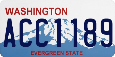 WA license plate ACC1189
