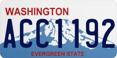 WA license plate ACC1192