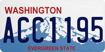 WA license plate ACC1195