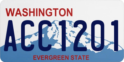 WA license plate ACC1201