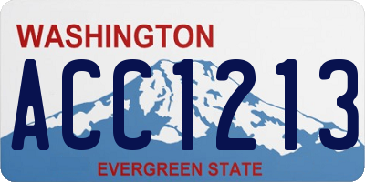 WA license plate ACC1213