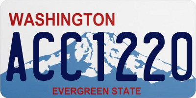 WA license plate ACC1220