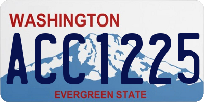 WA license plate ACC1225