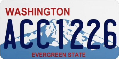 WA license plate ACC1226
