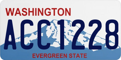 WA license plate ACC1228