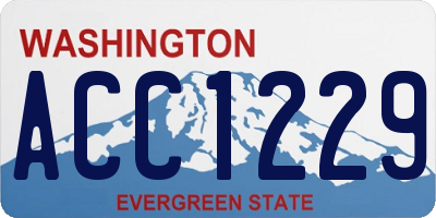 WA license plate ACC1229