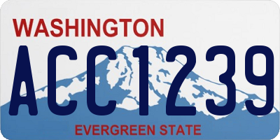 WA license plate ACC1239