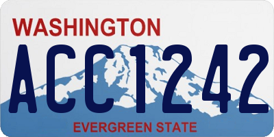 WA license plate ACC1242