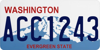 WA license plate ACC1243