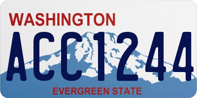 WA license plate ACC1244