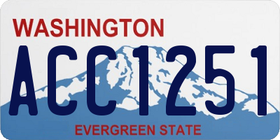 WA license plate ACC1251