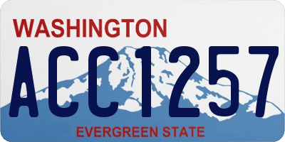 WA license plate ACC1257