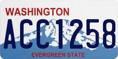 WA license plate ACC1258