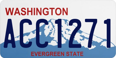 WA license plate ACC1271