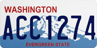 WA license plate ACC1274