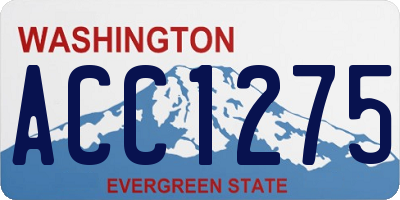 WA license plate ACC1275