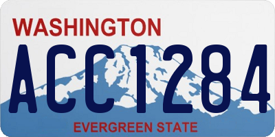 WA license plate ACC1284